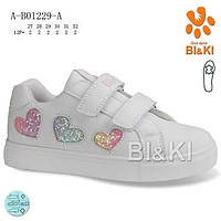 Стильні білі кросівки для дівчинки 27-32 детские кроссовки для девочки Bi&Ki