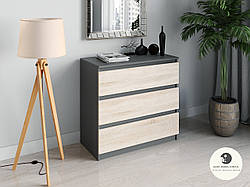 Комод на 3 ящики без ручок Т214