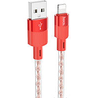 Шнур до Айфона Hoco X99 Crystal Junction USB to Lightning (1.2m), Red