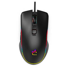 Ігрова миша комп'ютерна дротова з підсвіткою Aikun Gaming Mouse GX66 геймерська мишка RGB 7200 DPI