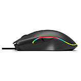 Ігрова миша комп'ютерна дротова з підсвіткою Aikun Gaming Mouse GX66 геймерська мишка RGB 7200 DPI, фото 4