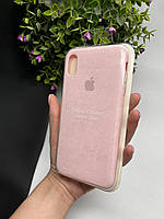 Чохол ALCANTARA для Iphone Xs max ( пудровий )