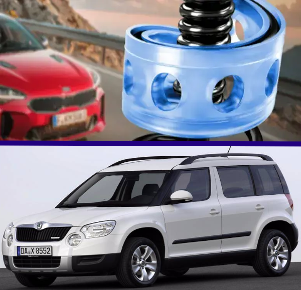 Автобафери силіконові на передні пружини Skoda Yeti I 2009-2013 (проставки, подушки пружини)