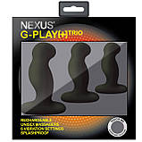 Набір вібраторів унісекс Nexus G-Play Trio Plus S/M/L, чорний sonia.com.ua, фото 5