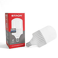 LED лампа 105W T140 E27 ETRON 220V 6500K белый свет, лампочка светодиодная 105вт 1-EHP-310