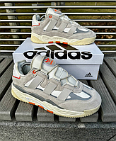 Мужские кроссовки Adidas Niteball Gray Адидас Найтбол светло серые демисезонные 41 26 см