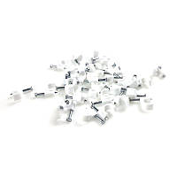 Скоба (кліпса) EServer з цвяхом для кріплення кабелю 4 mm біла (пачка 100 шт) (WT-7002-CR04)