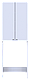 Шафа для пральної машини Doros Лола Білий ДСП 64х31.6х190 (41516022), фото 3