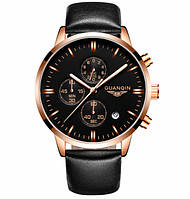 Наручные Классические Мужские часы черные Guanquin Digit Toyvoo Наручний Класичний Чоловічий годинник чорний