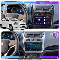Штатна магнітола Lesko для Chevrolet Cobalt II 2011-2016 екран 9" 6/128Gb 4G Wi-Fi GPS Top 4 шт., фото 3