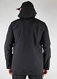 Тактичний демісезонний чоловічий чорний костюм Softshell, костюм чоловічий чорний софтшел, фото 7