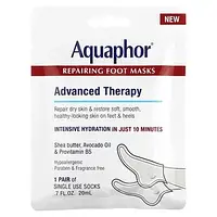 Aquaphor, Восстанавливающие маски для ног, 1 пара, 20 мл (0,7 жидк. Унции) Днепр