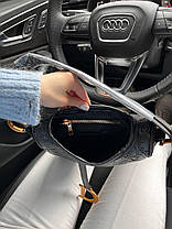 Жіноча сумка Dior Small Vibe Hobo Bag Black Leather Кросс-боді шкіра чорна ручка шкіряні на ланцюжках DIOR, фото 6