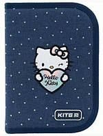 Пенал жесткий Hello Kitty синий 621-HK 21x14x4 см Kite