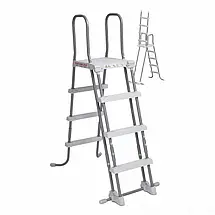 Басейн каркасний Intex 26326 розмір 488x122см, об'єм 19156л (пісочний фільтр-насос, драбина, тент, підкладка), фото 5