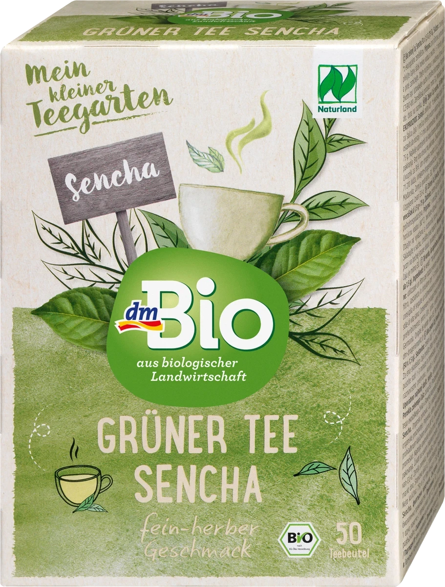 Органічний, зелений чай dm Bio Naturand, Grüner Tee Sencha, 75 гр