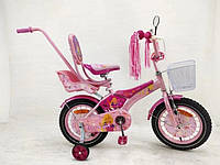 Дитячий велосипед з кошиком Racer-girl 14 дюймів для дівчаток від 3 років