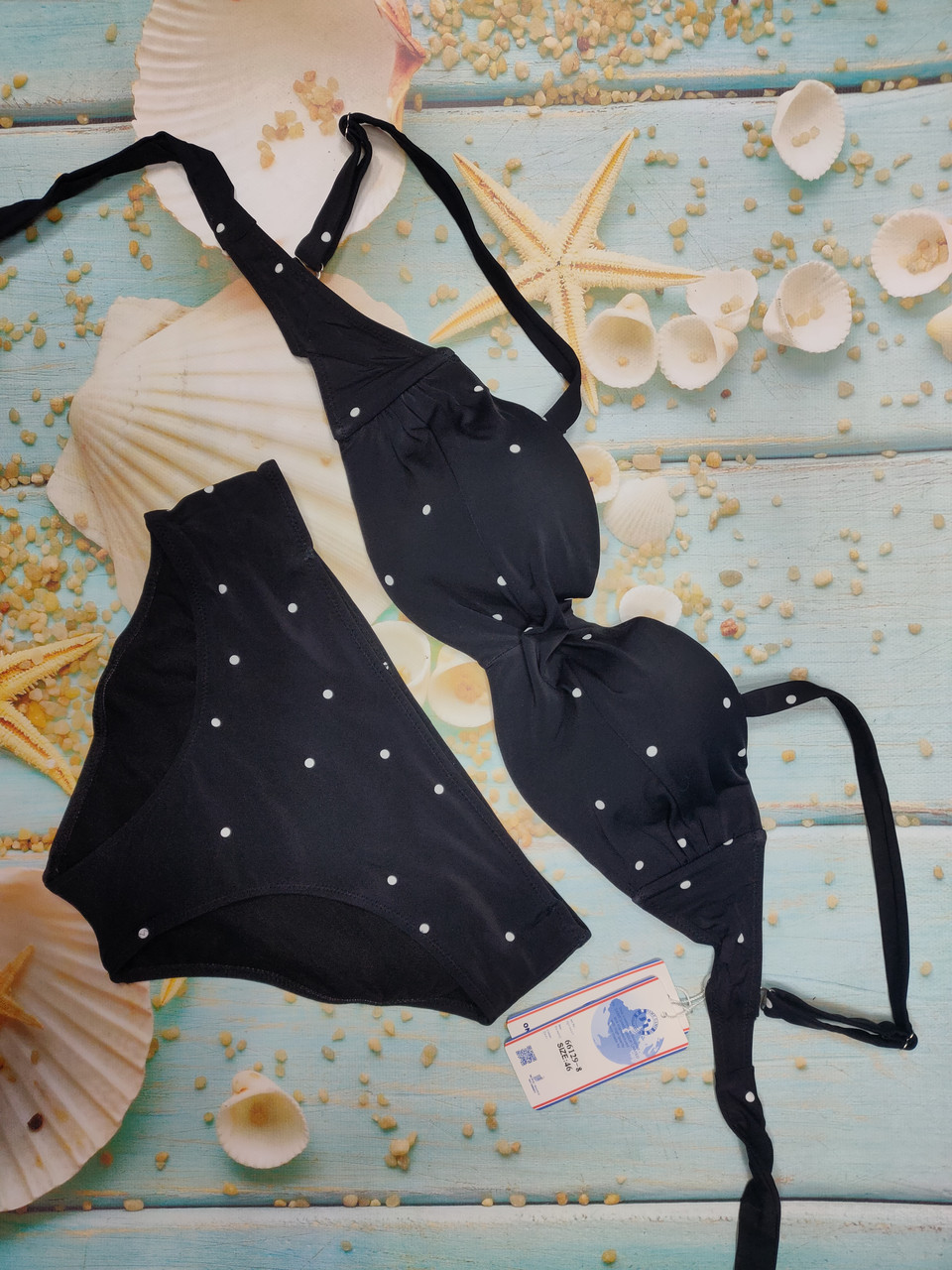 ОПТКупальник для полных Samegame 66129-8 черный (В НАЛИЧИИ ТОЛЬКО 52 54 56 58 60 УКР р-ры)