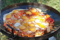 Сковорода туристична з диска борони Сковорода діаметр 50 см Сковорода мангал із диска борони, фото 9