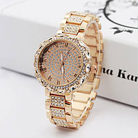 Женские наручные часы с камнями Розовое золото Toyvoo Жіночі наручні годинники з камінням Рожеве золото
