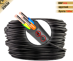 Кабель ВВГнгд 3*1,5 мм² (бухта 100м). ЗЗКМ (кратно 5м.)