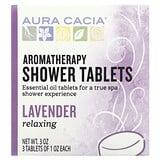 Aura Cacia, Ароматерапевтические таблетки для душа, расслабляющая лаванда, 3 таблетки по 1 унции Днепр