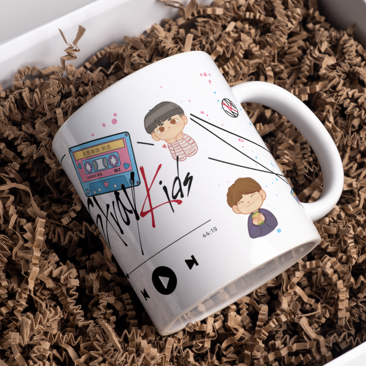 Чашка-подарунок Stray Kids/Стрей Кідс, кружка Орігамі, фото 1
