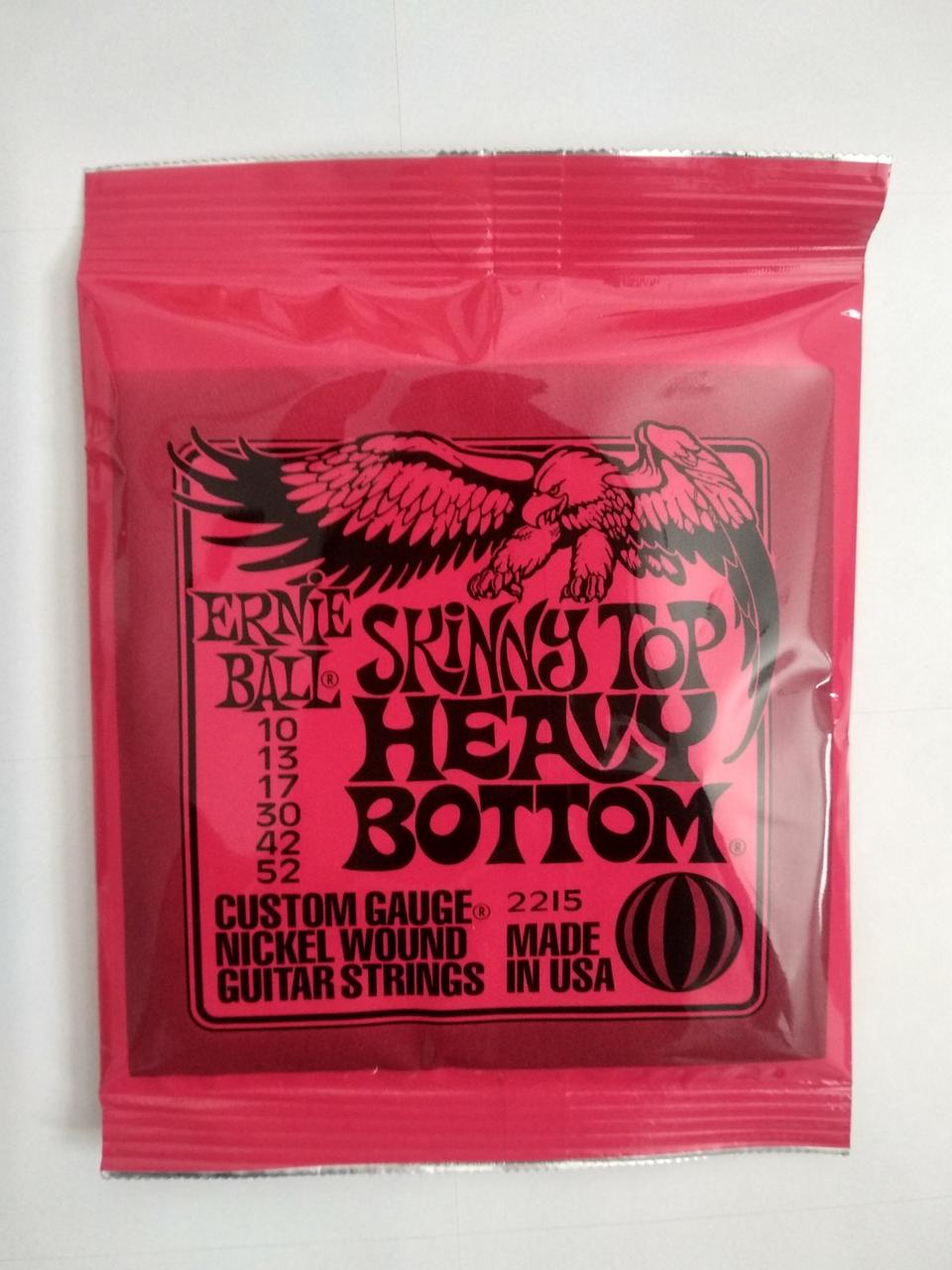 Струни Для Електрогітари Ernie Ball 2215 Skinny Top Heavy Bottom Nickel Wound 10/52