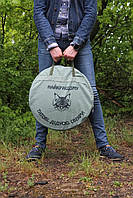 Сковорода двосекційна з диска борони 50 см Трисекційна сковорідка для смаження на багатті, фото 8