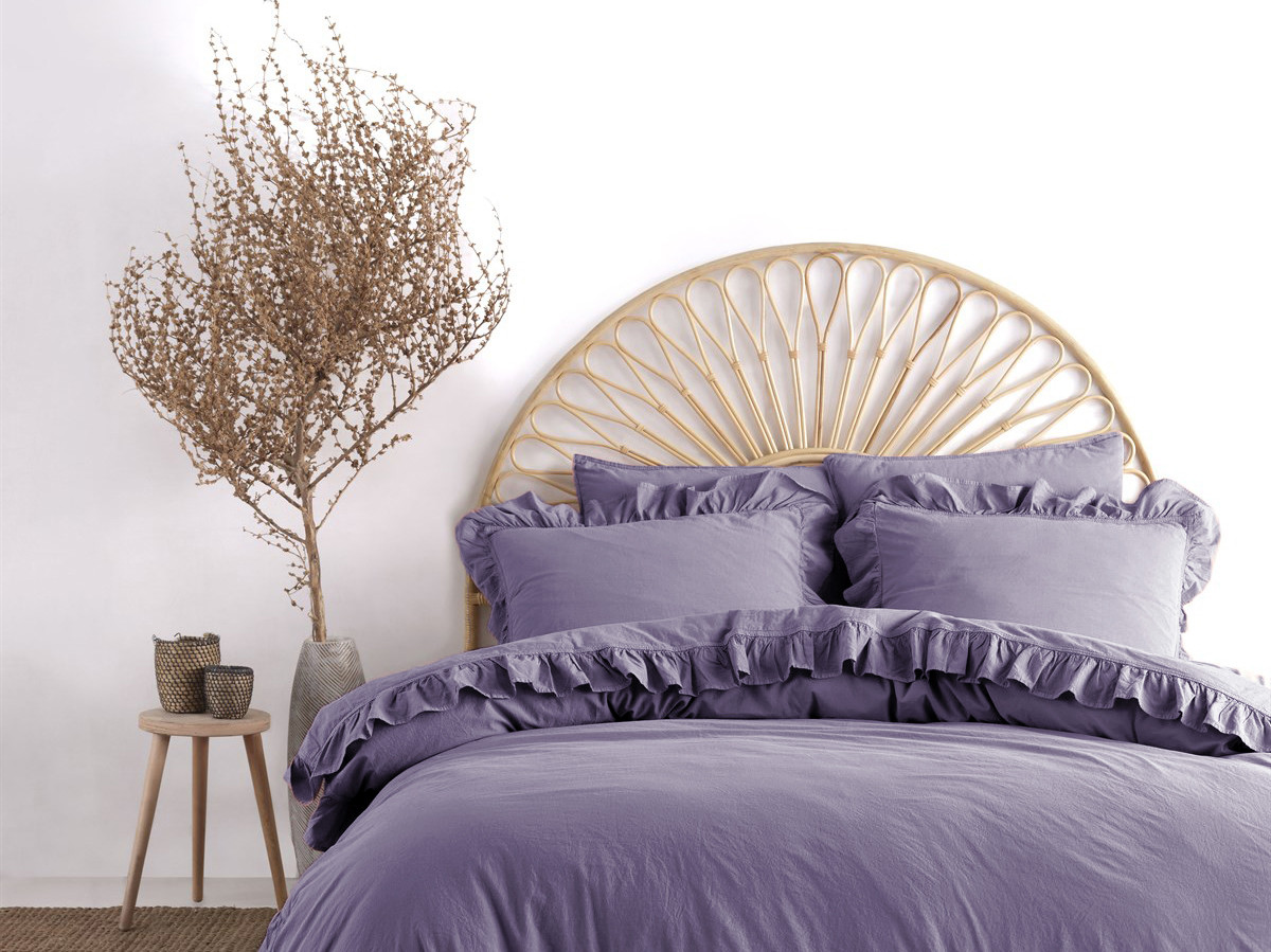 Постільна білизна Limasso Stonewashed Exclusive Ranforse 200 х 220 см Violet, фото 1
