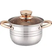 Набор посуды 10 предметов gold gr-7010 Набор кастрюль из нержавеющей стали Качественная кухонная кастрюля