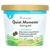 NaturVet, Успокаивающее средство Quiet Moments + мелатонин, для кошек, 60 жевательных таблеток, 90 г (3,1