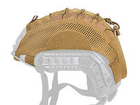 Кавер для шлема сетчатый тактический FAST Coyote Brown EM Чехол на шлем военный для ВСУ