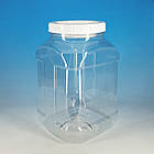 ПЕТ Банку квадратна 3 л. з Білой кришкою 110 мм., фото 2