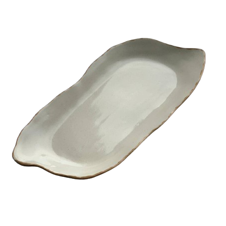 Блюдо прямокутне фігурне «Laguna» "Коричнивий лофт"