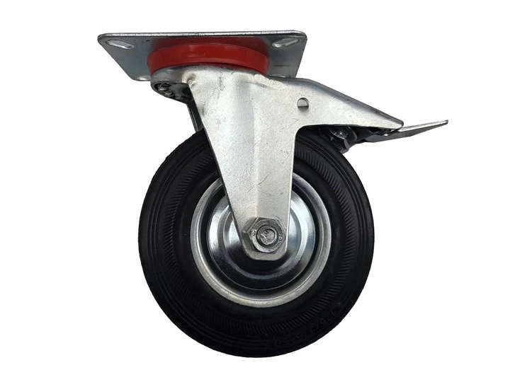 Колесо поворотне 160 мм з тормозом, фото 1