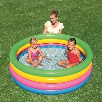 Дитячий надувний басейн Веселка (4 кільця, 157-46 см, об'єм: 522л) Bestway 51117