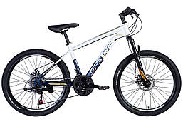 Велосипед ST 24" SPACE-036 DD тріскачка рама-" 2024 (біло-синій)