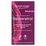 ReserveAge Nutrition, Ресвератрол, 4-часовое замедленное высвобождение, 500 мг, 30 растительных капсул в
