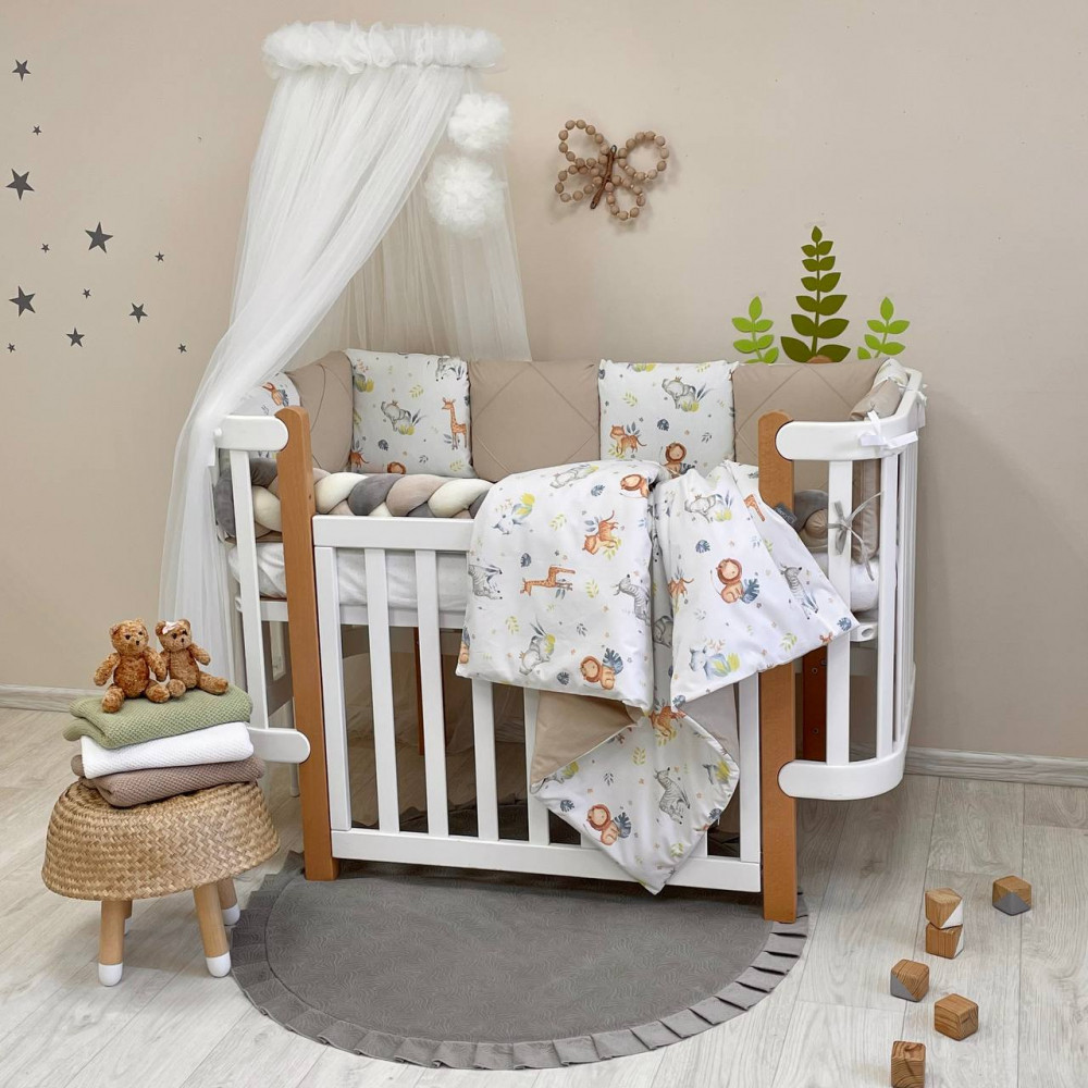 Дитяча постіль Маленька Соня Happy night Джунглі капучино