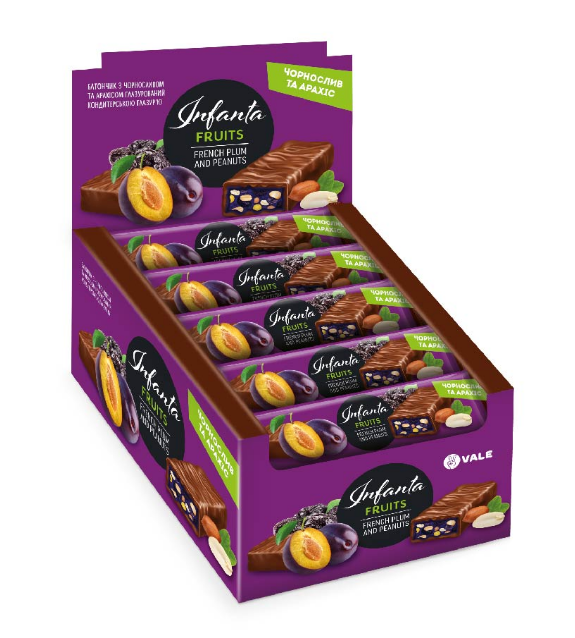 Infanta Fruits - 24x40g French Plum and Peanut - фото 1 - id-p2093368298