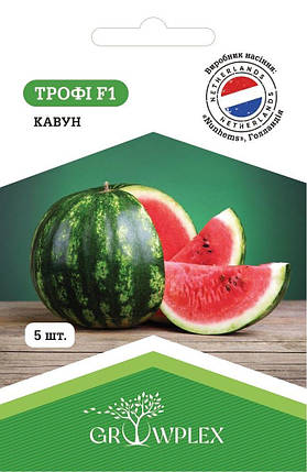 ТНасіння кавуна Трофі F1 5шт (Nunhems) ТМ GROWPLEX, фото 1
