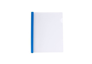 Папка-швидкозшивач з планкою А4 160мкм Economix E31211 2-95 листа прозора синя