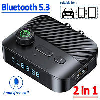 Bluetooth 5.3 адаптер C68 приймач-передавач Transmitter Receiver AUX 3.5mm RCA