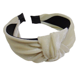 Обруч велюровий чалма Handmade молочний