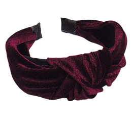 Обруч велюровий чалма Handmade бордовий