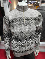 Мужской свитер орнамент беж (Турция) XL