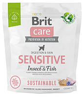 Brit Care Dog Sustainable Sensitive-Сухий корм для собак з чутливим травленням(риба та комахи) 1 кг