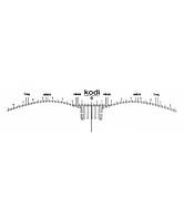 Kodi Линейка для бровей самоклеющая с разметкой (10шт)