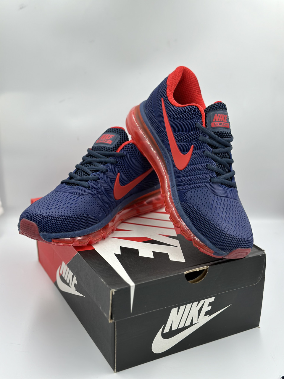 Кросівки чоловічі спортивні Nike Air Max 2017 Якісні стильні кросівки Кросівки синьо-червоні